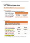 IB CHEMISTRY - Topic 9 Redox processes Notes