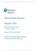 Pearson Edexcel GCSE In History (1HI0) Paper P3 Period study