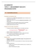 IB CHEMISTRY  NOTES - Option B Biochemistry SL + HL