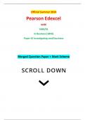 Official Summer 2024 Pearson Edexcel GCSE 1BS0/01 In Business (1BS0) Paper 01 Investigating small business Merged Question Paper + Mark Scheme