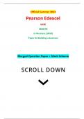 Official Summer 2024 Pearson Edexcel GCSE 1BS0/02 In Business (1BS0) Paper 02 Building a business Merged Question Paper + Mark Scheme