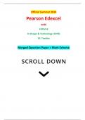 Official Summer 2024 Pearson Edexcel GCSE 1DT0/1E In Design & Technology (1DT0) 1E: Textiles Merged Question Paper + Mark Scheme