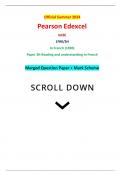 Official Summer 2024 Pearson Edexcel GCSE 1FR0/3H In French (1FR0) Paper 3H Reading and understanding in French Merged Question Paper + Mark Scheme