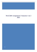 MAC2601 Assignment 2 Semester 1 & 2 2021