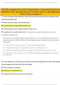 ATI RN Capstone Proctored Comprehensive Assessment Final Exam 2024/2025 | Actual All Real Exam Questions & Verified Answers with Rationales | Form A & B | Graded A+