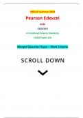 Official Summer 2024 Pearson Edexcel GCSE 1SC0/1CH In Combined Science Chemistry (1SC0) Paper 1CH Merged Question Paper + Mark Scheme