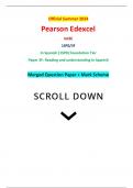 Official Summer 2024 Pearson Edexcel GCSE 1SP0/3F In Spanish (1SP0) Foundation Tier Paper 3F: Reading and understanding in Spanish Merged Question Paper + Mark Scheme