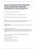 NR 507 ADVANCED PATHO MIDTERM STUDY GUIDE QUESTIONS AND ANSWERS WITH SOLUTIONS 2024