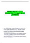 IMSA TRAFFIC TECH 1 VALUATION EXAM WITH ALL ANSWERS