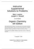 Organic Chemistry 5th Edition Marc Loudon Solutions Manual