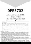 DPR3702 Assignment 2 (ANSWERS) Semester 2 2024 - DISTINCTION GUARANTEED