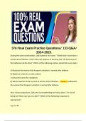 376 Final Exam Practice Questions/ 133 Q&A/ 2024-2025.