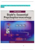 Test Bank for Stahl’s Essential Psychopharmacology( 5th Edition )  LATEST UPDATE 2024