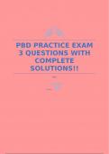 PBD PRACTICE EXAM 3 QUESTIONS WITH COMPLETE SOLUTIONS!!