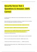 Security forces Test 1 Questions & Answers 100% Correct