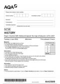 AQA GCSE History8145 2B B question paper History  4June 2024