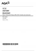 AQA GCSE HistoryAQA 8145 1A C  marking scheme June 2024