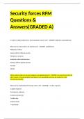 Security forces RFM Questions & Answers(GRADED A)