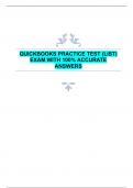 QUICKBOOKS PRACTICE TEST (LIST)  EXAM WITH 100% ACCURATE  ANSWERS 