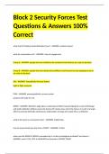 Block 2 Security Forces Test Questions & Answers 100%  Correct