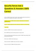 Security forces test 2 Questions & Answers 100% Correct