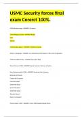 USMC Security forces final exam Corerct 100%.