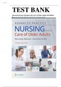 Test Bank - Advanced Practice Nursing in the Care of Older Adults, 3rd Edition ( Laurie Kennedy-Malone, 2024) All Chapters || Latest Edition