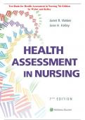 Test Bank for Health Assessment in Nursing 7th Edition by Weber and Kelley (FREE PDF)