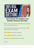 Epic Training/ 90+ Questions with definitive Solutions 2024-2025.  