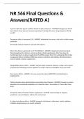 NR 566 Final Questions & Answers(RATED A)