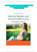 TEST BANK for; Maternity Newborn and Women’s Health Nursing: A Case-Based Approach 2nd Edition O’Meara||ISBN NO:10,1975209028||ISBN NO:13,978-1975209025||All Chapters Covered|| ultimate guide A+