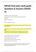 NR566 Final exam study guide Questions & Answers (RATED A)