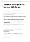 NR 566 Midterm Questions & Answers 100% Correct