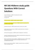 NR 566 Midterm study guide Questions With Correct Solutions