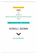 Official summer 2024 OCR GCE Chemistry A H432/01: Periodic table, elements and physical chemistry A Level Merged Question Paper + Mark Scheme