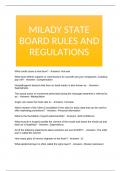 MILADY STATE BOARD RULES AND REGULATIONS