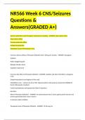 NR566 Week 6 CNS/Seizures Questions & Answers(GRADED A+)