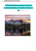 TEST BANK For Auditing & Assurance Services: A Systematic Approach, 11th Edition By William Messier Jr, Steven Glover, Verified Chapters 1 - 21, Complete