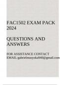 FAC1502 Exam pack 2024(Financial Accounting Principles Concepts and Procedures)