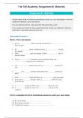 The Tefl Academy, Assignment B, Materials