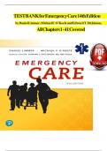 EST BANK FOR EMERGENCY CARE 14TH EDITION	 BY DANIEL LIMMER, MICHAEL F. O'KEEFE AND EDWARD T. DICKINSON,	 ALL CHAPTERS 1 - 41 COVERED