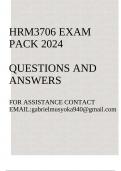 HRM3706 Exam pack 2024(Performance Management)