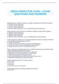 SMOG INSPECTOR LEVEL 1 EXAM QUESTIONS AND ANSWERS