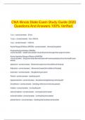   CNA Illinois State Exam Study Guide 2020 Questions And Answers 100% Verified.