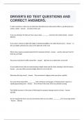  DRIVER'S ED TEST QUESTIONS AND CORRECT ANSWERS.