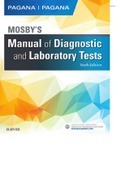 MOSBY’S MANUAL OF DIAGNOSTIC AND LABORATORY TESTS BY KATHLEEN DESKA PAGANA TIMOTHY J PAGANA 