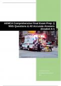 AEMCA Comprehensive Final Exam Prep. || With Questions & All Accurate Answers (Graded A+)