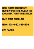 Exam (elaborations) NCLEX-RN   HESI Comprehensive Review for the NCLEX-RN® Examination 5TH EDITION - E-Book, ISBN: 9780323653435