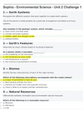 Sophia - Environmental Science - Unit 2 Challenge 1