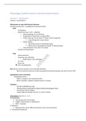 Summary Physiology of Performance in Extreme Environments (B_PPEE)